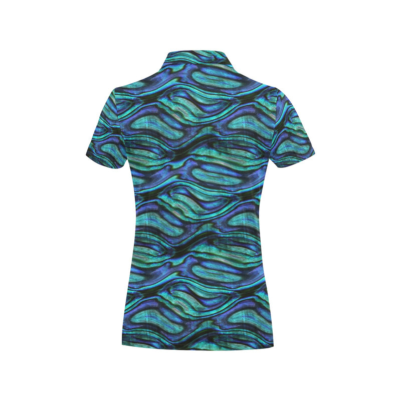 Abalone Pattern Print Design 02 Women's Polo Shirt