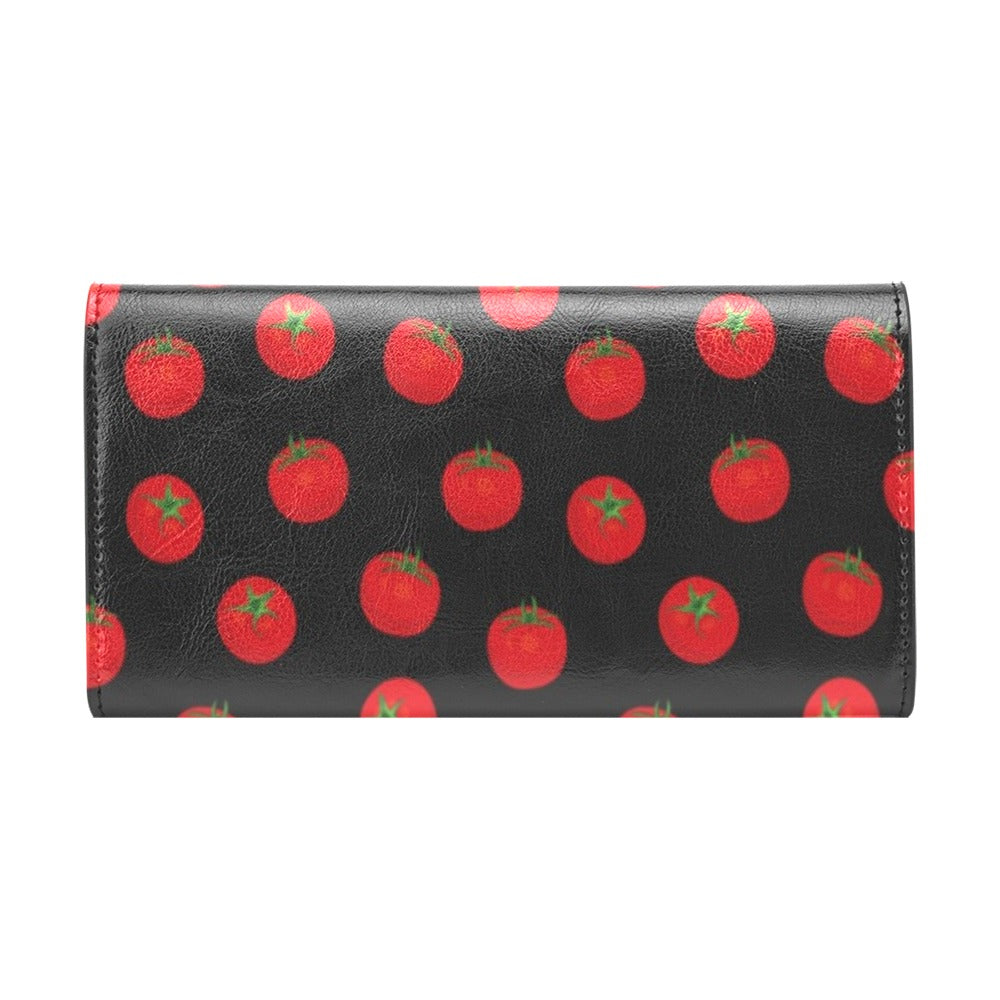Tomato Print Design LKS305 Women's Trifold Wallet