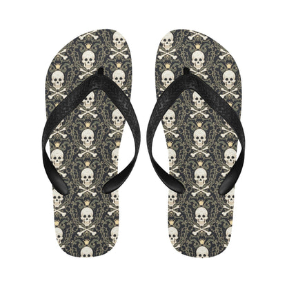 Skull King Print Design LKS307 Flip Flops