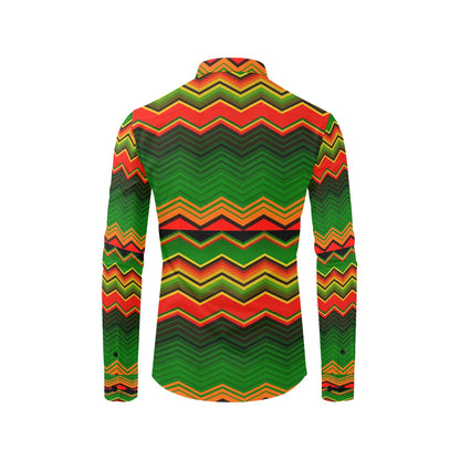 Serape Print Design LKS306 Men's Long Sleeve Dress Shirt
