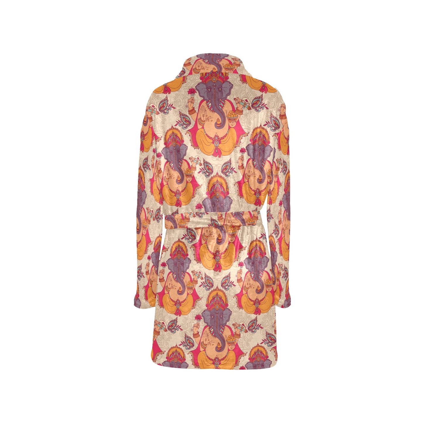Ganesha Indian Pattern Print Design 02 Women's Fleece Robe