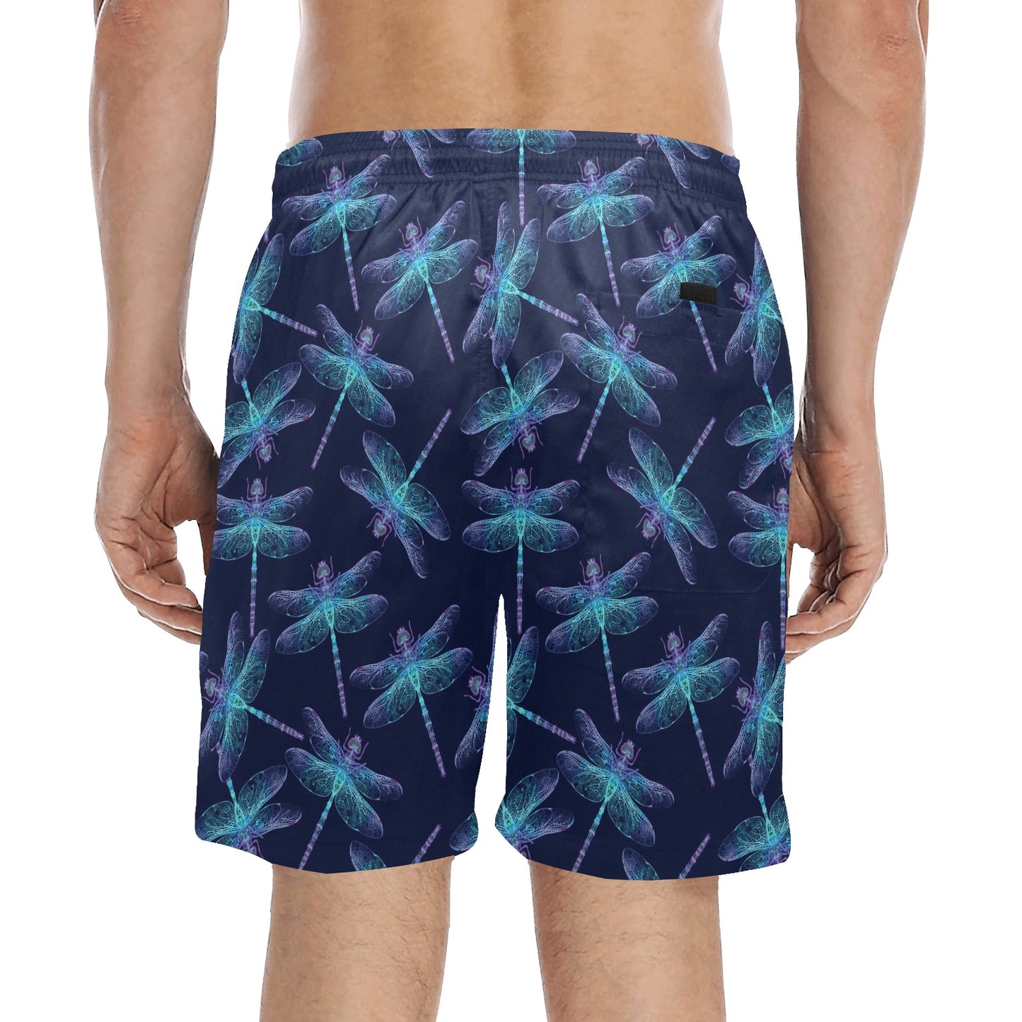 Dragonfly Hand Drawn Style Print Men's Swim Trunks Beach Shorts