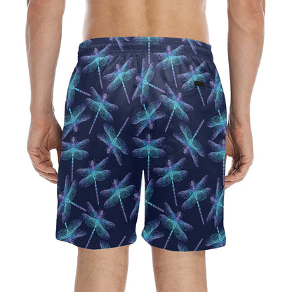 Dragonfly Hand Drawn Style Print Men's Swim Trunks Beach Shorts