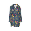 Firework Sparkling Rockets Print Design LKS306 Women's Fleece Robe