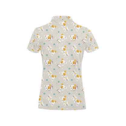 Russell Terriers Print Design LKS306 Women's Polo Shirt
