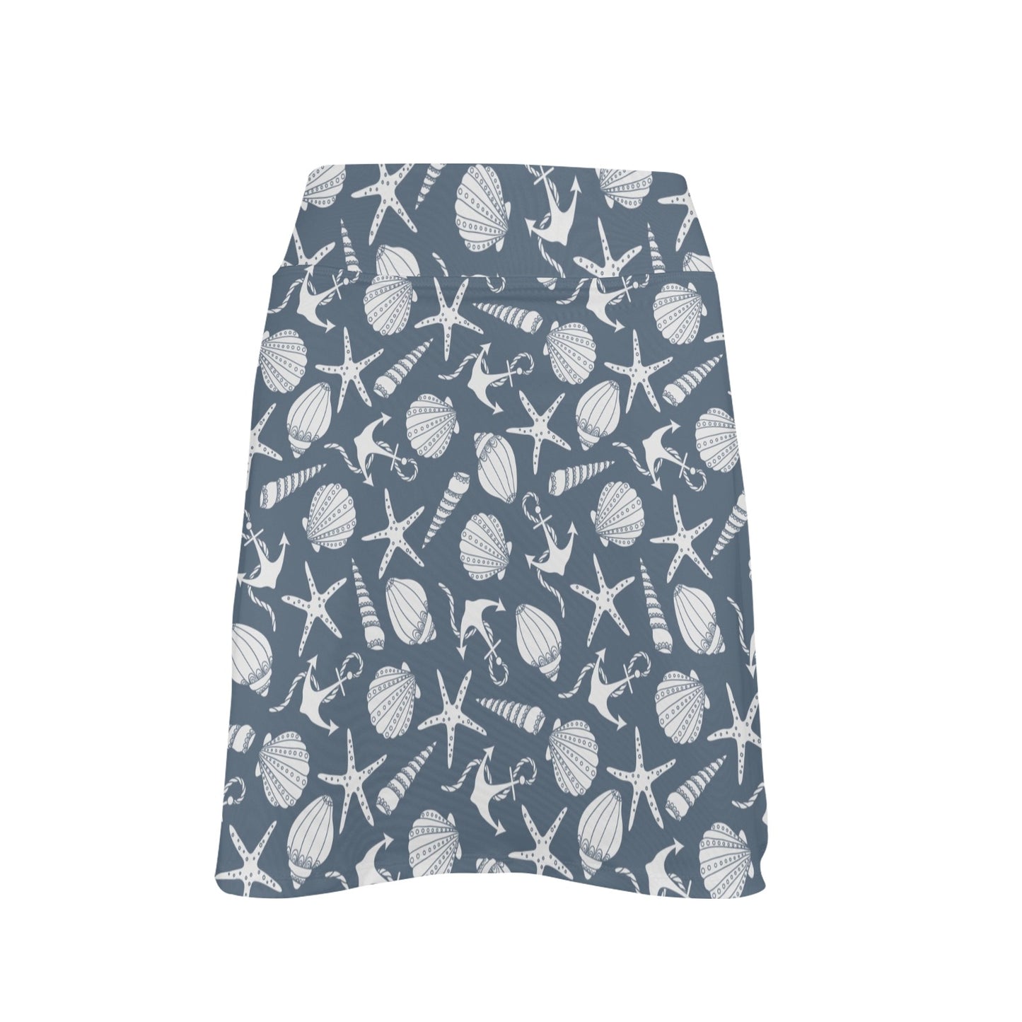 Seashell Print Design LKS306 17" Golf & Pickleball Skort with Pockets