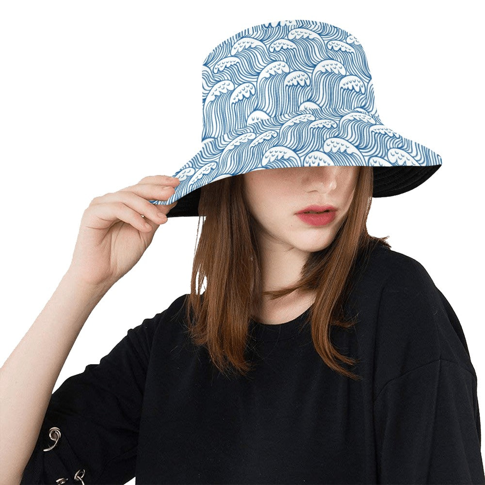 Wave Print Design LKS306 Unisex Bucket Hat