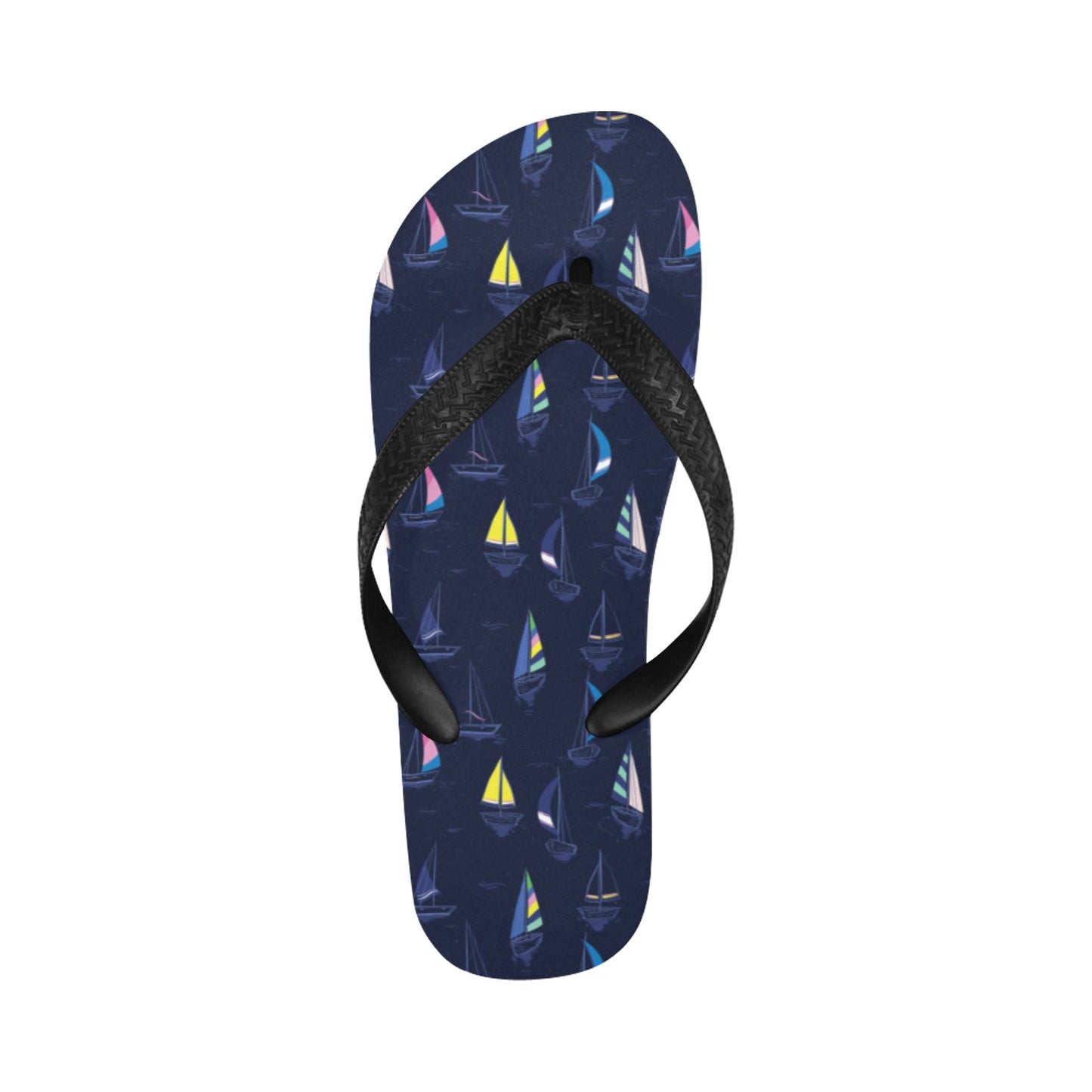 Sailboat Print Design LKS305 Flip Flops