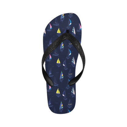 Sailboat Print Design LKS305 Flip Flops