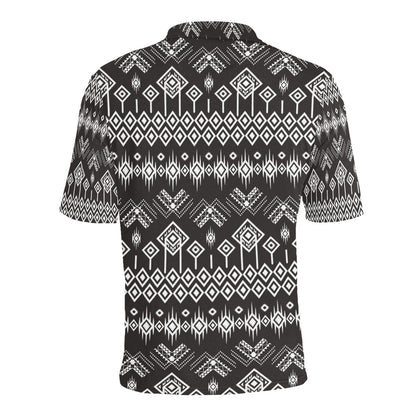 Tribal Pattern Print Design LKS304 Men Polo Shirt
