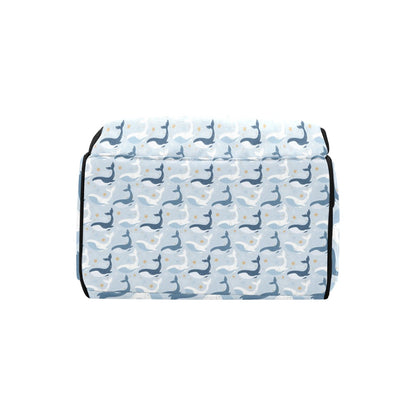 Whale Print Design LKS305 Diaper Bag Backpack