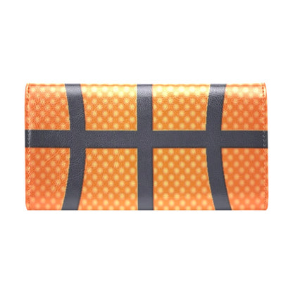 Basketball Texture Print Pattern Women's Trifold Wallet
