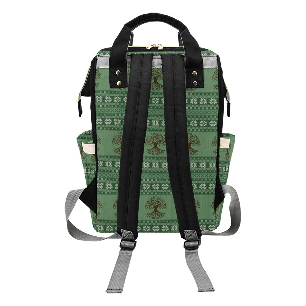 Tree Of Life Knit Style Print Design LKS301 Diaper Bag Backpack