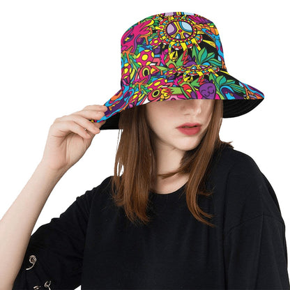 Trippy Print Design LKS304 Unisex Bucket Hat
