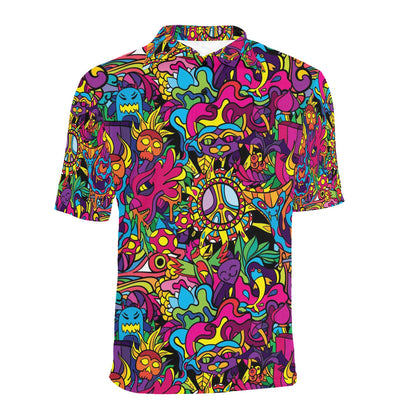 Trippy Print Design LKS304 Men Polo Shirt