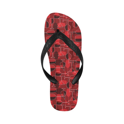 Wine Glass Print Design LKS301 Flip Flops