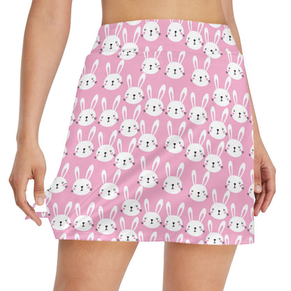 Rabbit Print Design LKS401 17" Golf & Pickleball Skort with Pockets