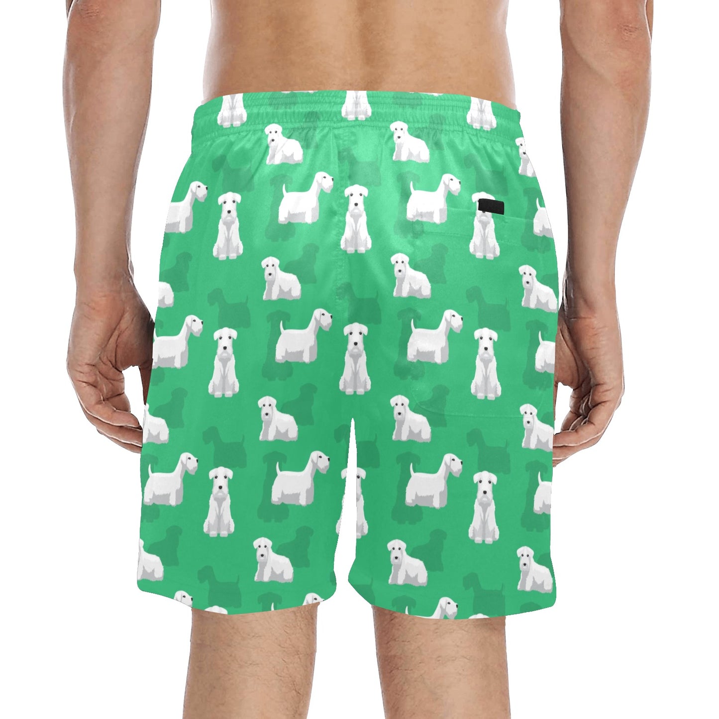 Sealyham Terriers Print Design LKS301 Men's Swim Trunks Beach Shorts
