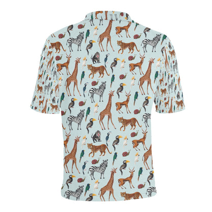 Safari Animal Print Design LKS306 Men Polo Shirt