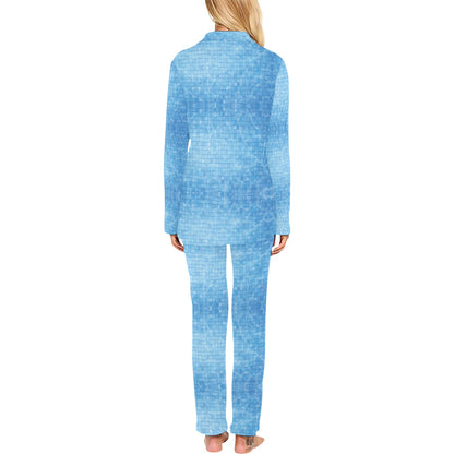 Swimming Pool Print Design LKS302 Women's Long Pajama Set