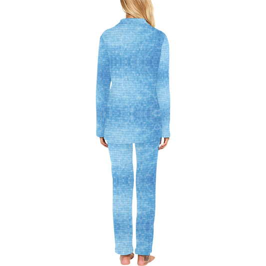 Swimming Pool Print Design LKS302 Women's Long Pajama Set