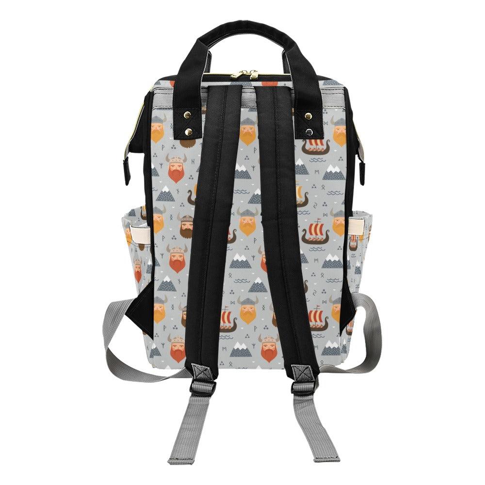 Vikings Print Design LKS307 Diaper Bag Backpack