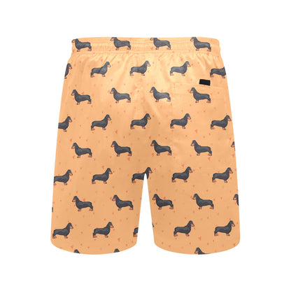 Dachshund Draw Print Pattern Men's Swim Trunks Beach Shorts