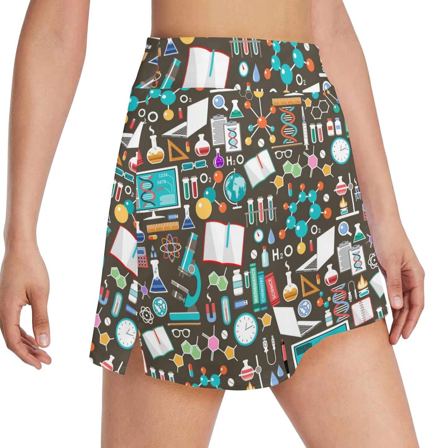 Science Print Design LKS303 17" Golf & Pickleball Skort with Pockets