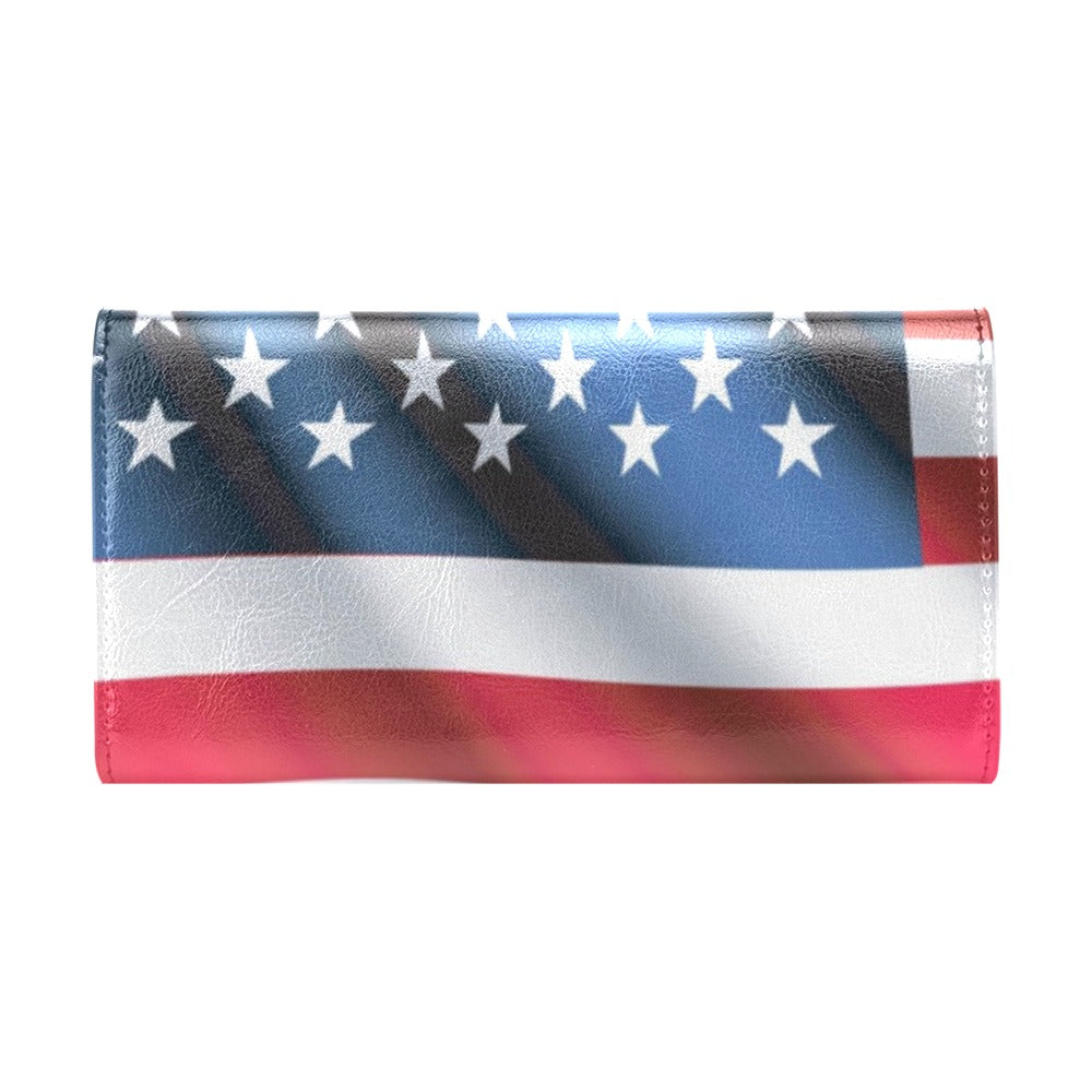 American flag Classic Women's Trifold Wallet