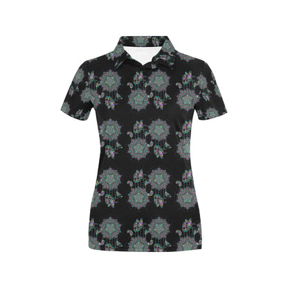 Dream Catcher Colorful Hand Draw Women's Polo Shirt