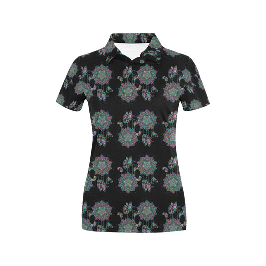 Dream Catcher Colorful Hand Draw Women's Polo Shirt