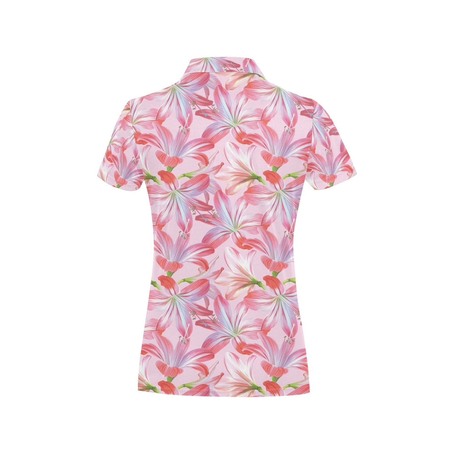 Amaryllis Pattern Print Design 02 Women's Polo Shirt