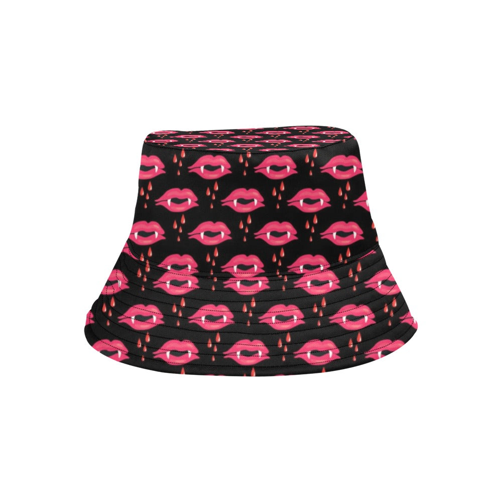 Vampire Lips Print Design LKS303 Unisex Bucket Hat