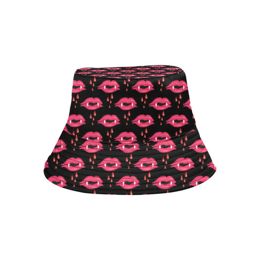 Vampire Lips Print Design LKS303 Unisex Bucket Hat