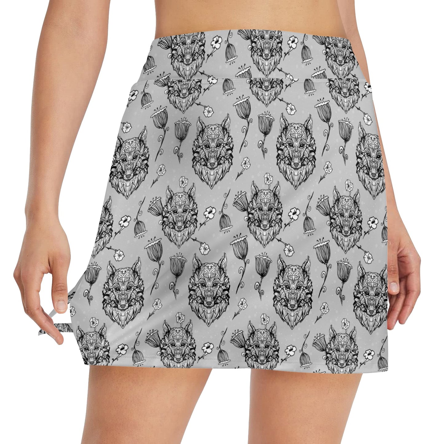 Tribal Pattern Print Design LKS306 17" Golf & Pickleball Skort with Pockets