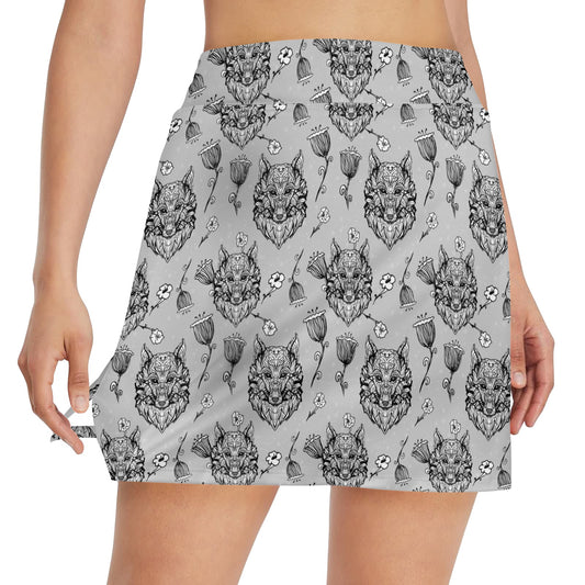 Tribal Pattern Print Design LKS306 17" Golf & Pickleball Skort with Pockets
