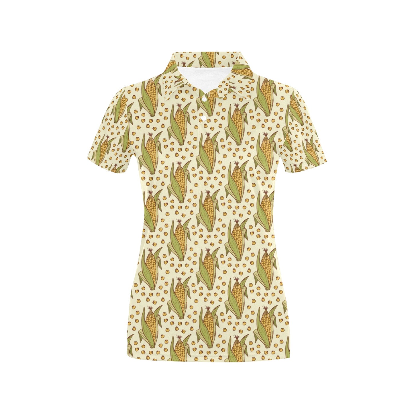 Corn Pattern Print Design 01 Women's Polo Shirt
