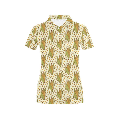 Corn Pattern Print Design 01 Women's Polo Shirt
