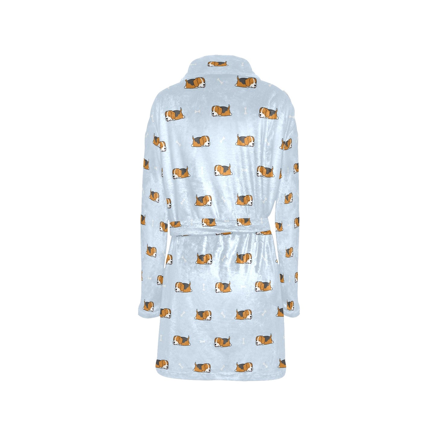 Beagle Pattern Print Design 06 Women's Fleece Robe