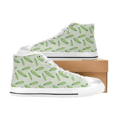 Zucchini Print Design LKS302 Men's High Top Canvas Shoes