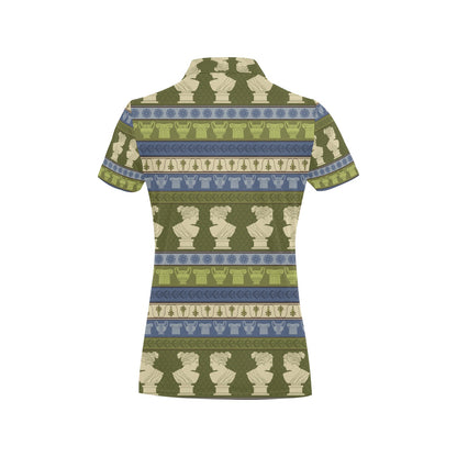 Ancient Greek Statue Print Design LKS301 Women's Polo Shirt