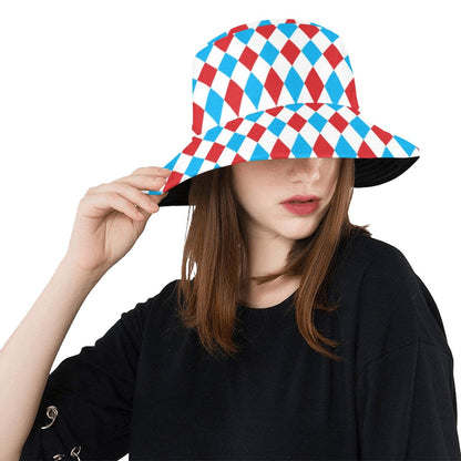 Harlequin Print Design LKS402 Unisex Bucket Hat