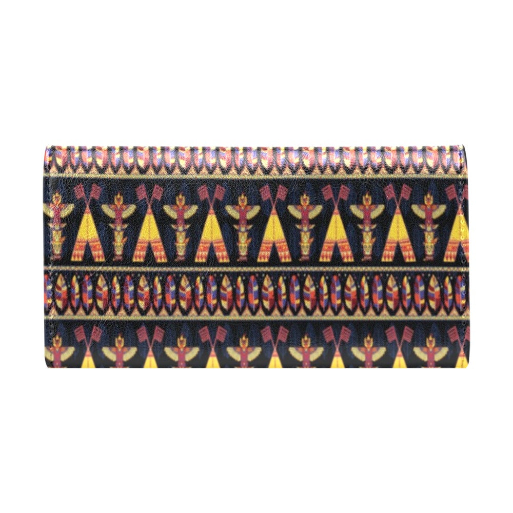 Totem Pole Design Women's Trifold Wallet