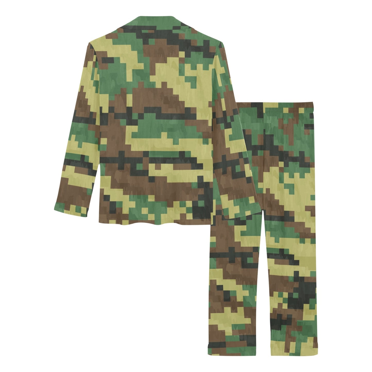 ACU Army Digital Pattern Print Design 02 Women's Long Pajama Set