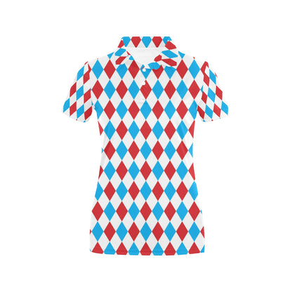 Harlequin Print Design LKS402 Women's Polo Shirt