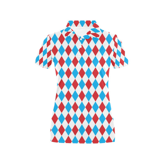 Harlequin Print Design LKS402 Women's Polo Shirt