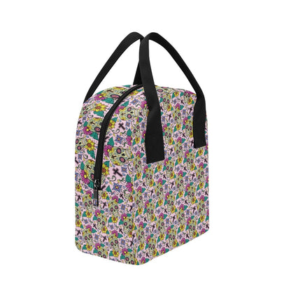Sugar Skull Print Design LKS307 Insulated Lunch Bag