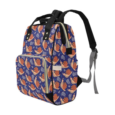 Snail Print Design LKS401 Diaper Bag Backpack