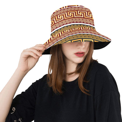 Ancient Greek Pattern Print Design LKS302 Unisex Bucket Hat