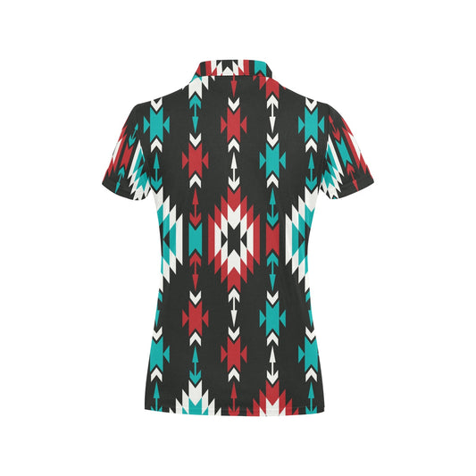 Native Pattern Print Design A08 Women's Polo Shirt
